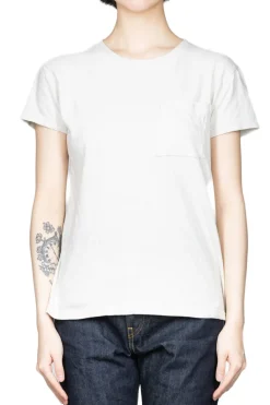 New Kapital Gauze Jersey Crew Pocket T - Ivory