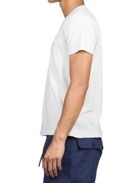 Sale Kapital Gauze Jersey Crew Pocket T - Ivory