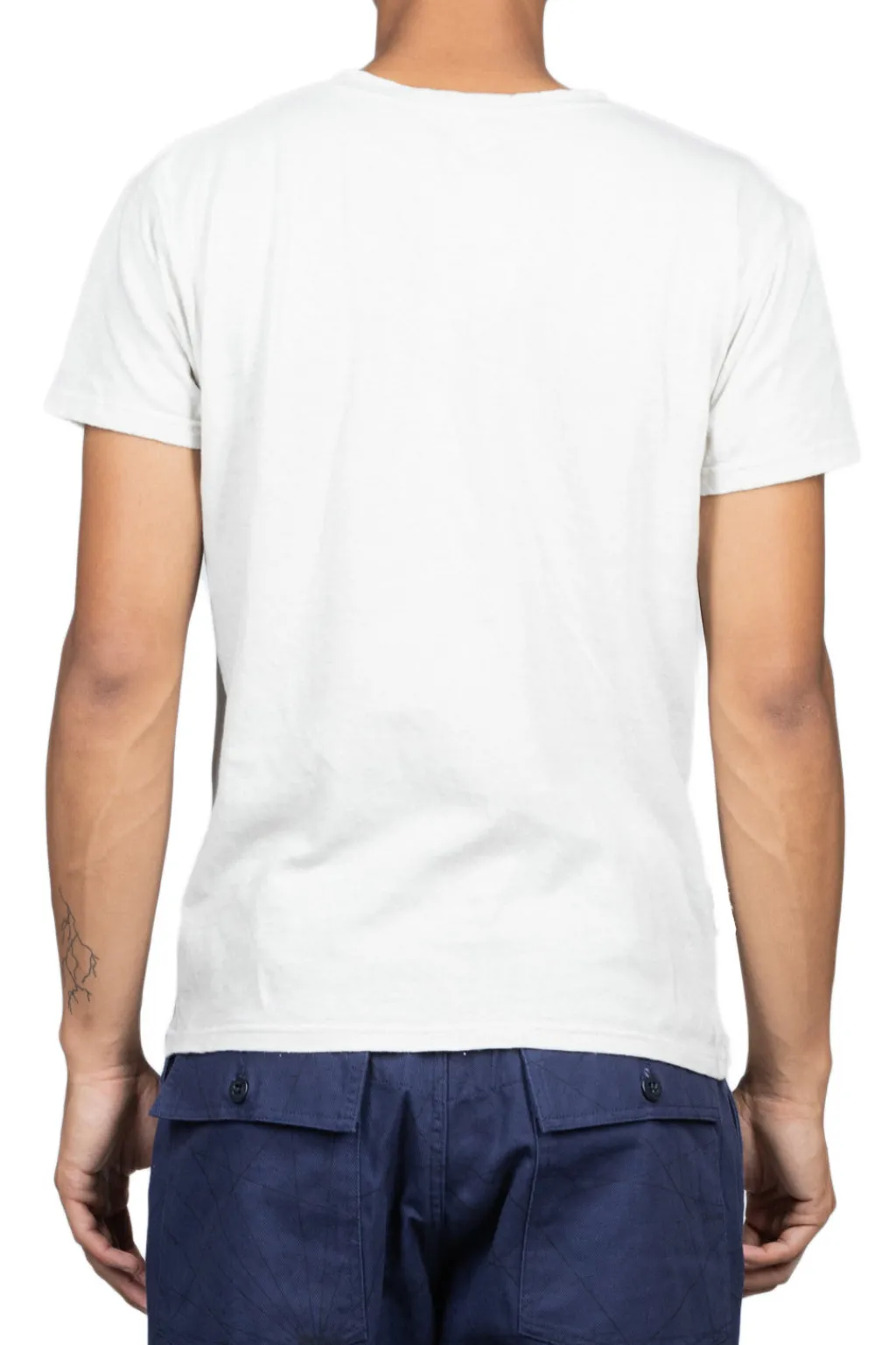 Sale Kapital Gauze Jersey Crew Pocket T - Ivory