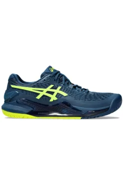Hot Asics GEL-RESOLUTION 9 (Wide) - Mako Blue x Safety Yellow