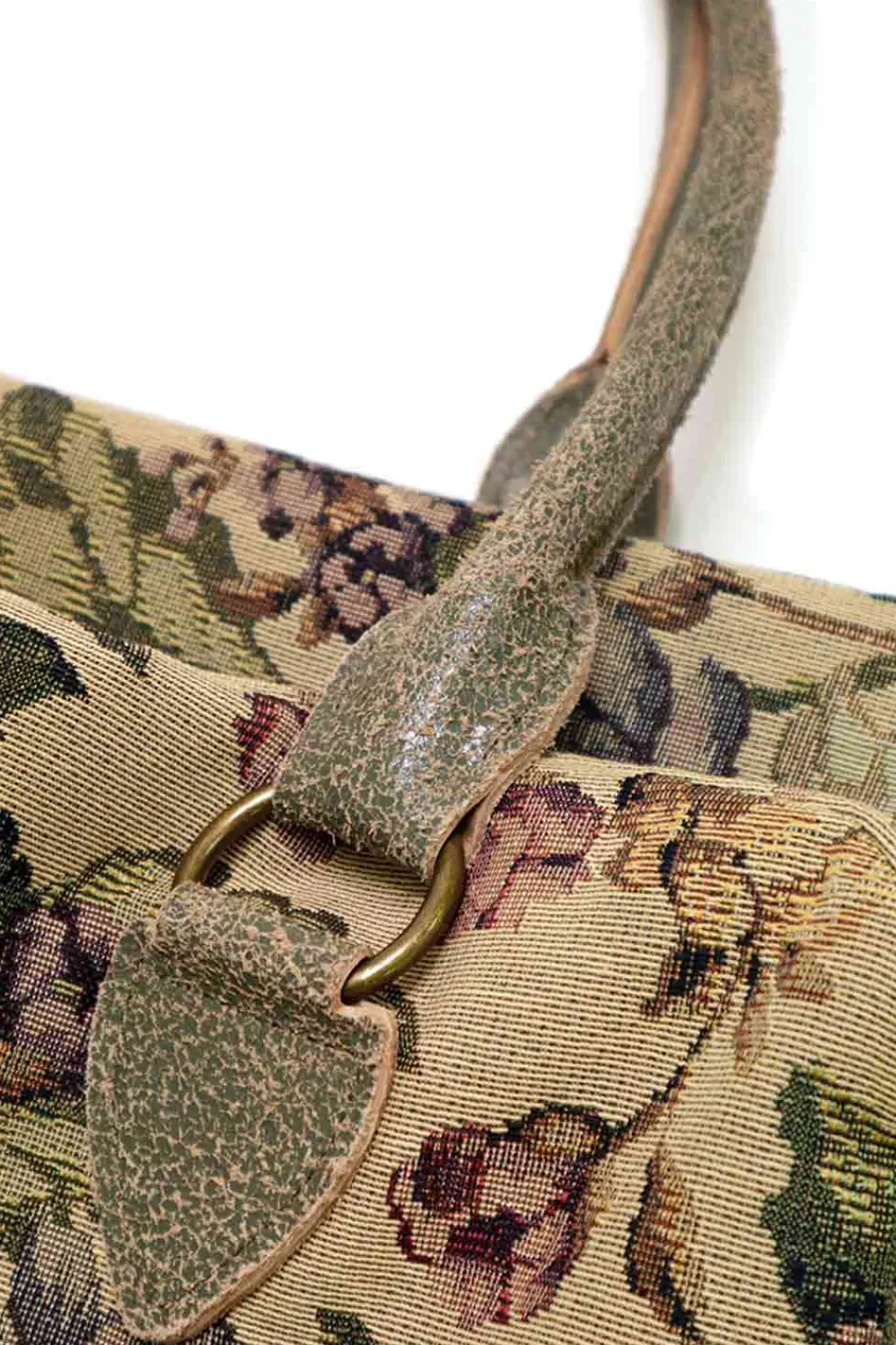 New Kapital Gobelin Flower FARGO Bag (Small) - Sandbeige