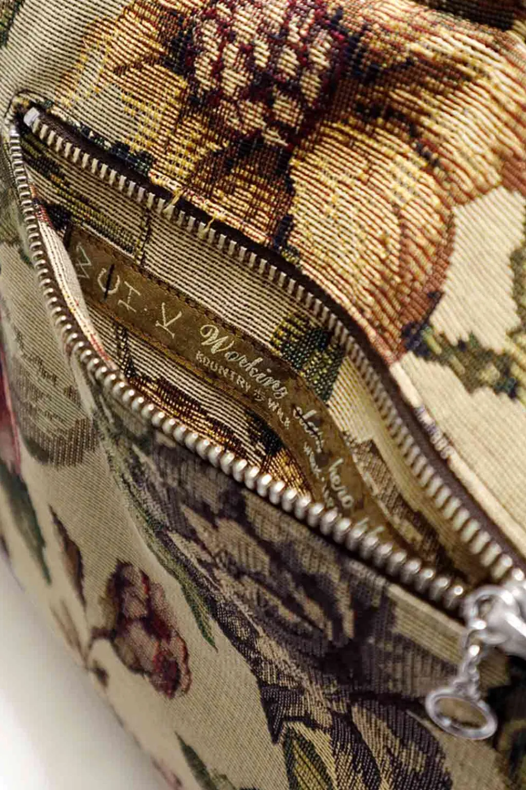 New Kapital Gobelin Flower FARGO Bag (Small) - Sandbeige