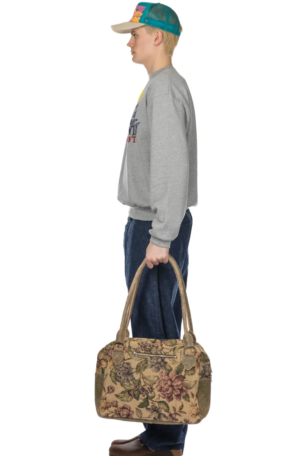 New Kapital Gobelin Flower FARGO Bag (Small) - Sandbeige