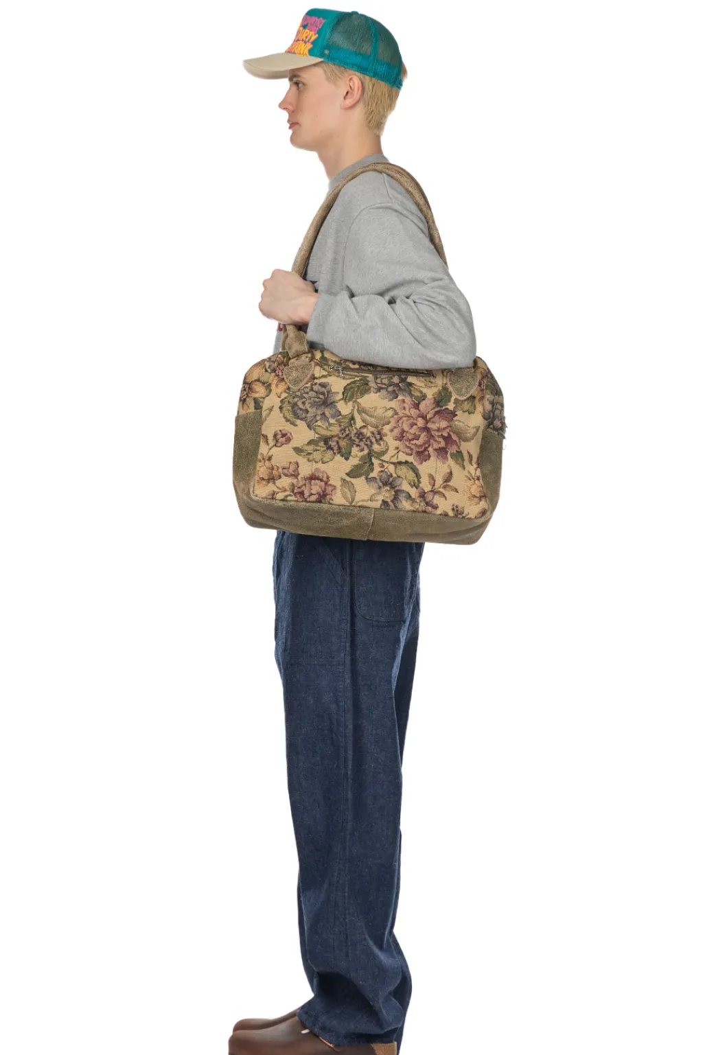 New Kapital Gobelin Flower FARGO Bag (Small) - Sandbeige