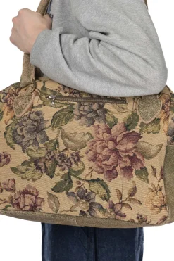 New Kapital Gobelin Flower FARGO Bag (Small) - Sandbeige