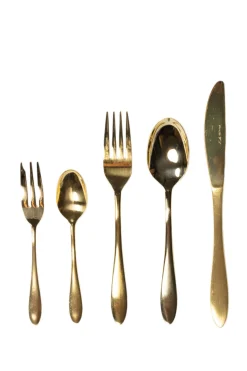 Sale Mino Pottery Gold Stainless Steel Dinner Cutlery 5pcs Set
