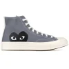 Clearance Comme Des Garcons Play Grey Converse - Half Heart Chuck 70 High Sneakers