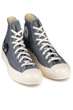 New Comme Des Garcons Play Grey Converse - Half Heart Chuck 70 High Sneakers