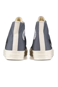 New Comme Des Garcons Play Grey Converse - Half Heart Chuck 70 High Sneakers
