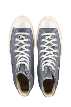 New Comme Des Garcons Play Grey Converse - Half Heart Chuck 70 High Sneakers