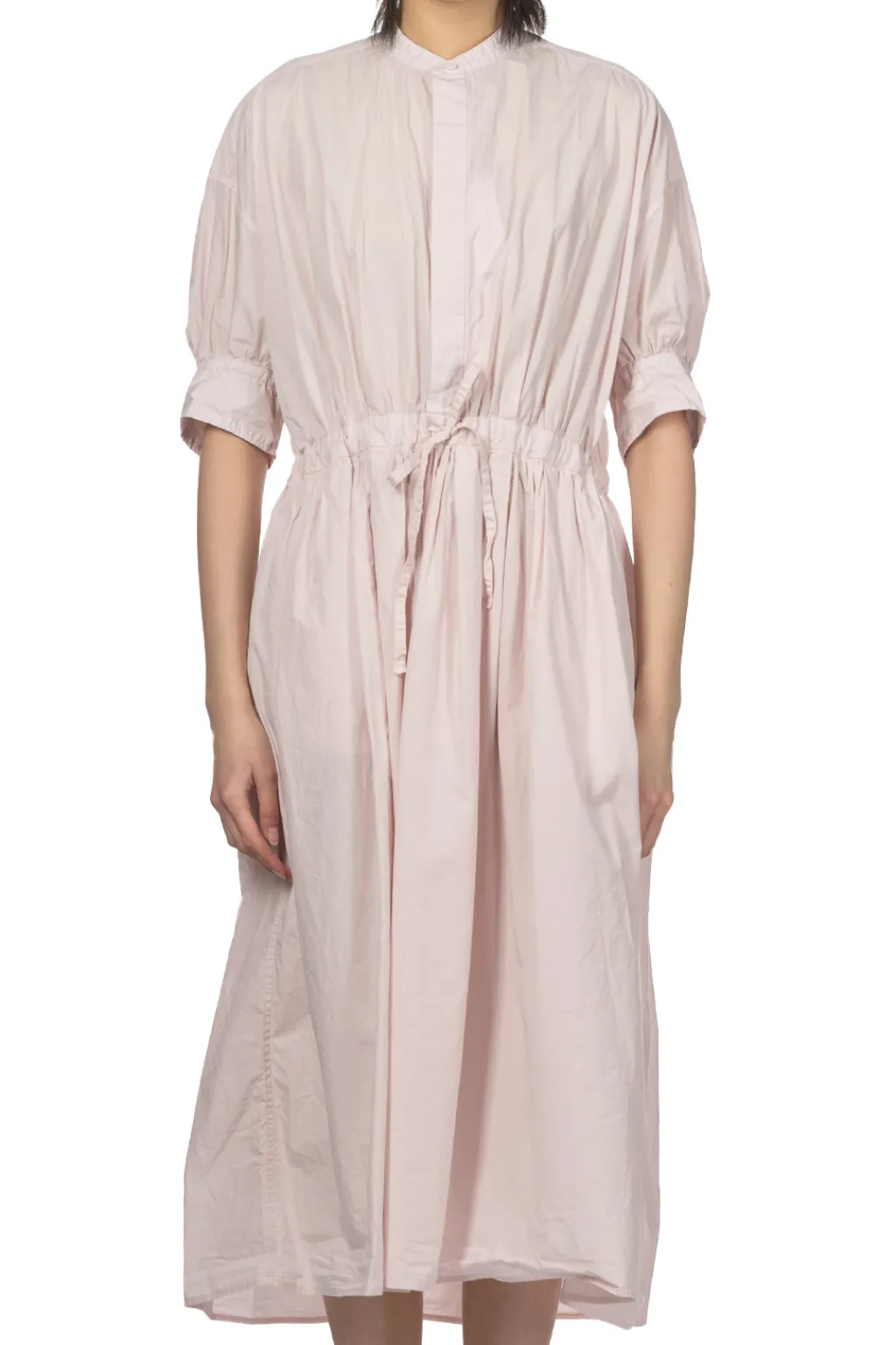 Online TOUJOURS Half Bishop Sleeve String Dress - Shell Pink