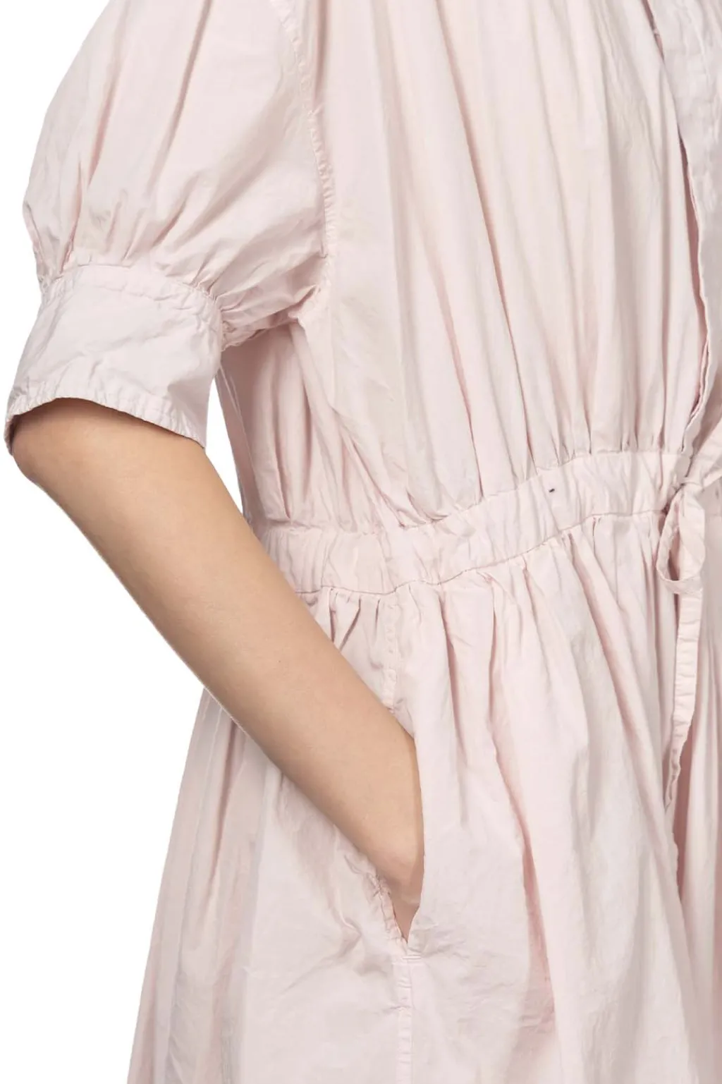 Online TOUJOURS Half Bishop Sleeve String Dress - Shell Pink