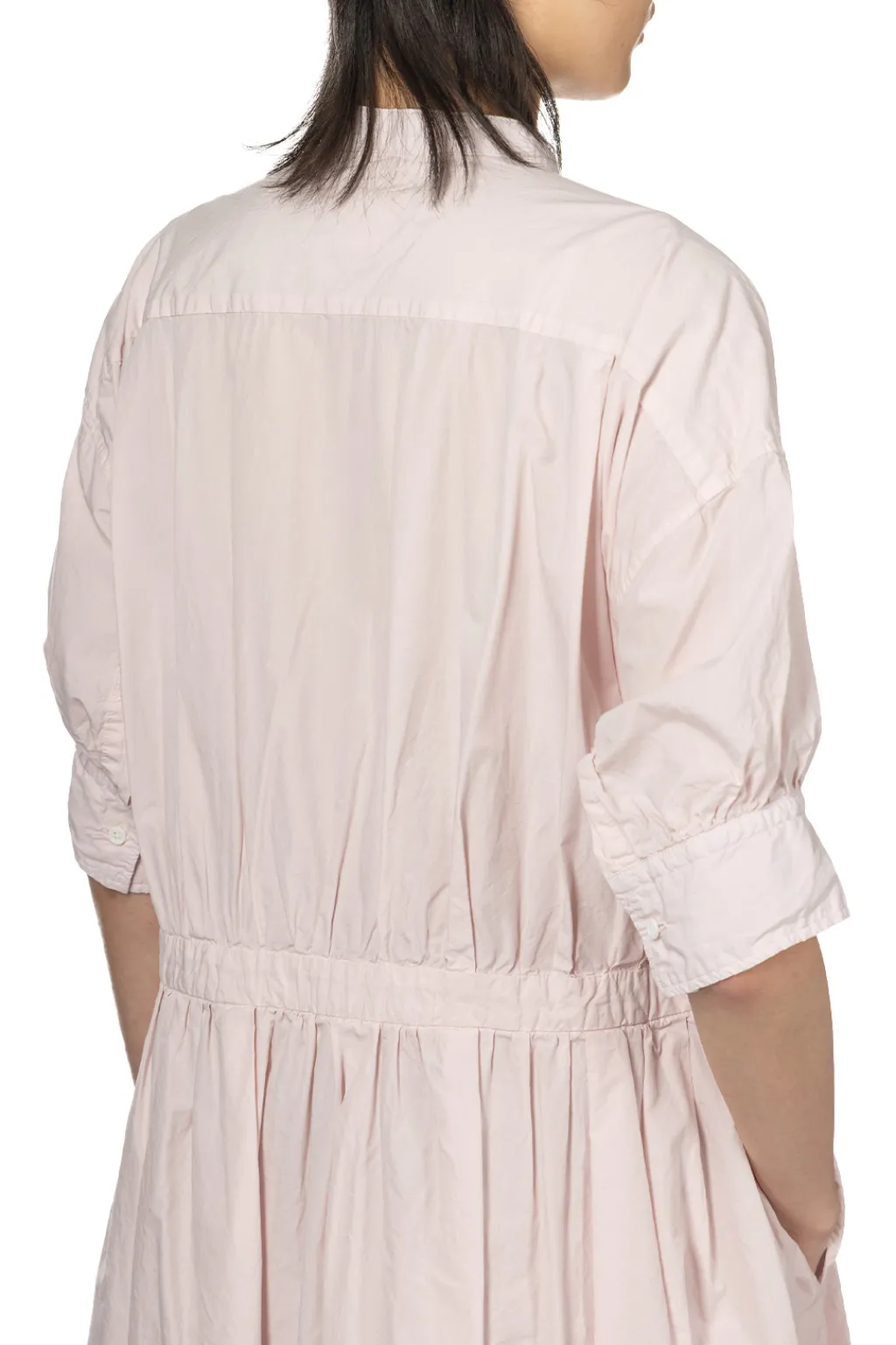 Online TOUJOURS Half Bishop Sleeve String Dress - Shell Pink