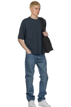 Best Still by Hand Half Sleeve Knit T-Shirt - Dusty Blue