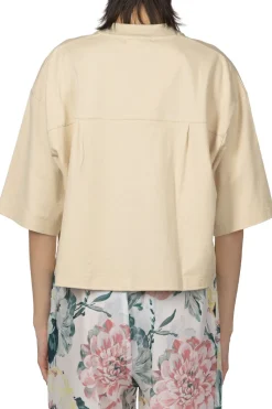Online Manon Half Sleeve Tee - Beige