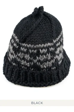 Fashion Decho HAND KNIT CAP in 3 Color Choices