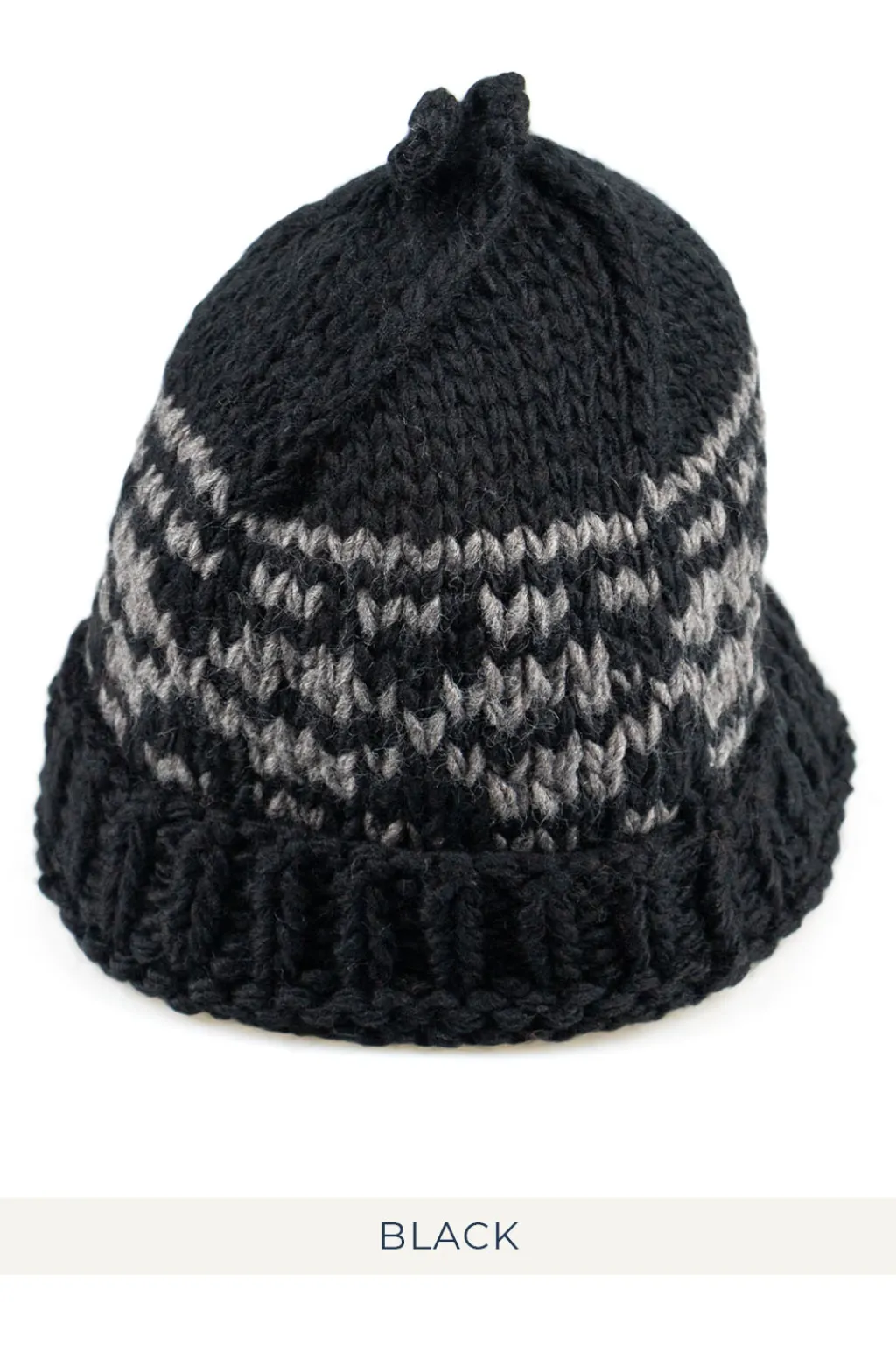 Best Decho HAND KNIT CAP in 3 Color Choices