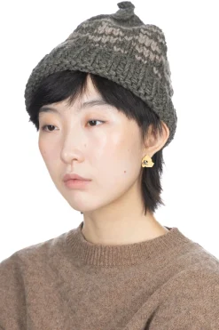 Fashion Decho HAND KNIT CAP in 3 Color Choices
