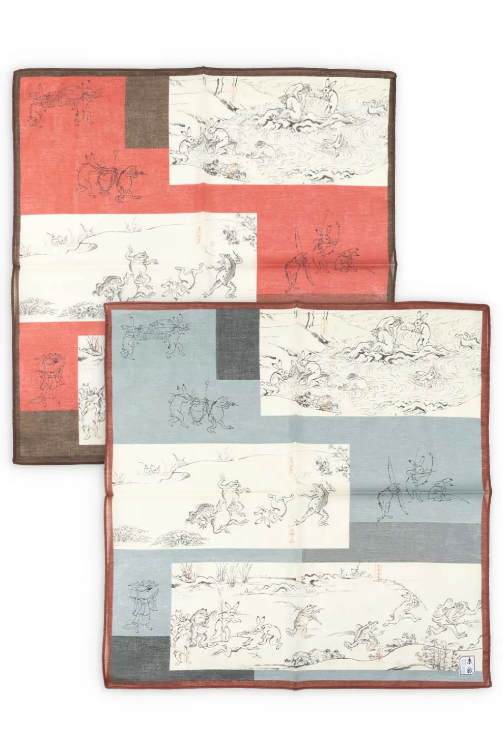 Sale Mino Washi Handkerchief - 47.5 x 47.5cm - Chojyu Giga - 2 Colors