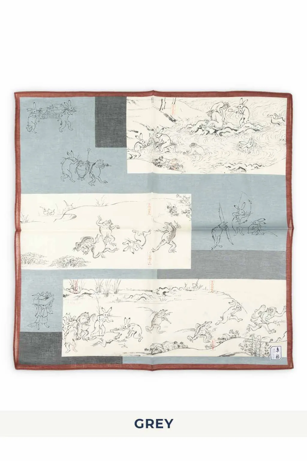 Sale Mino Washi Handkerchief - 47.5 x 47.5cm - Chojyu Giga - 2 Colors