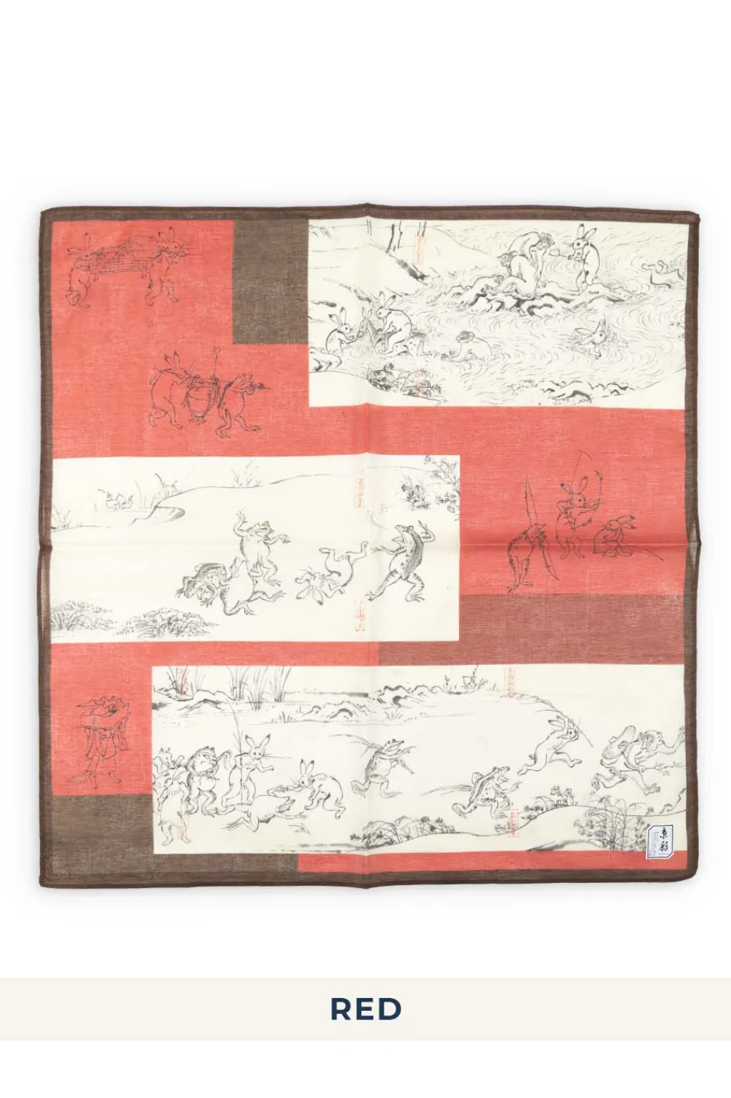 Sale Mino Washi Handkerchief - 47.5 x 47.5cm - Chojyu Giga - 2 Colors