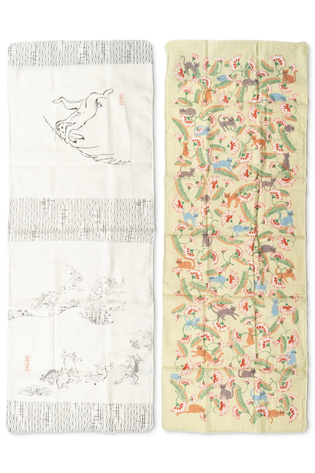 Clearance Mino Washi Handkerchief - 32 x 89cm - W Gauze Tenugui - 2 Choices