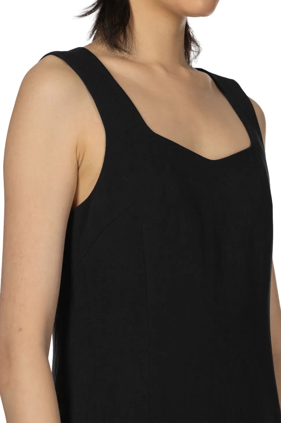 Best AURALEE Hard Twist Cotton Linen Garardine Dress - Black