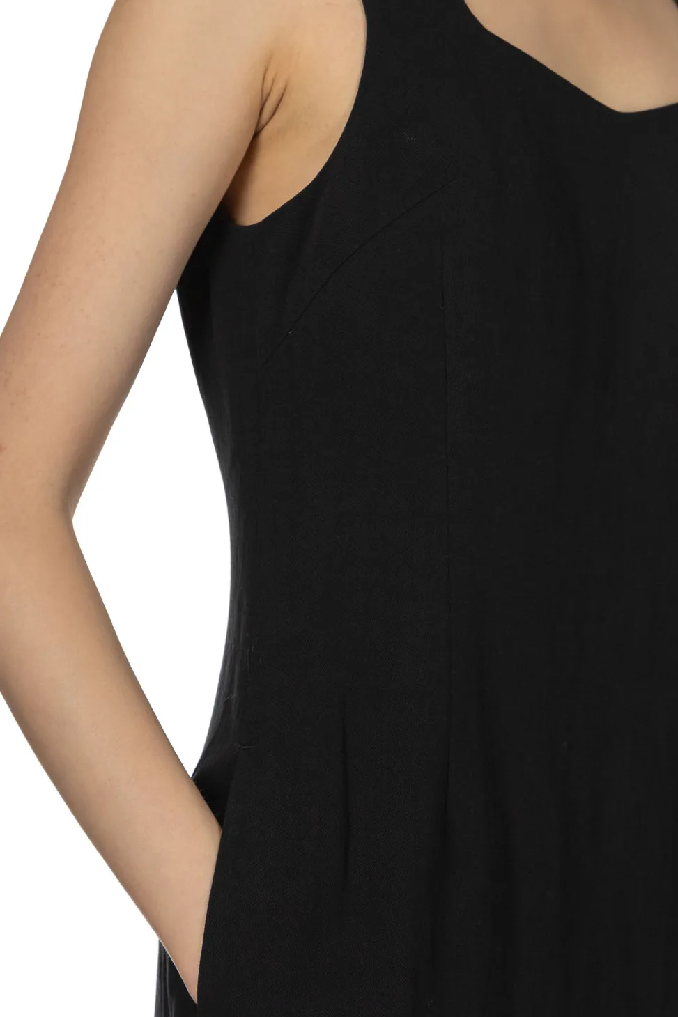 Best AURALEE Hard Twist Cotton Linen Garardine Dress - Black