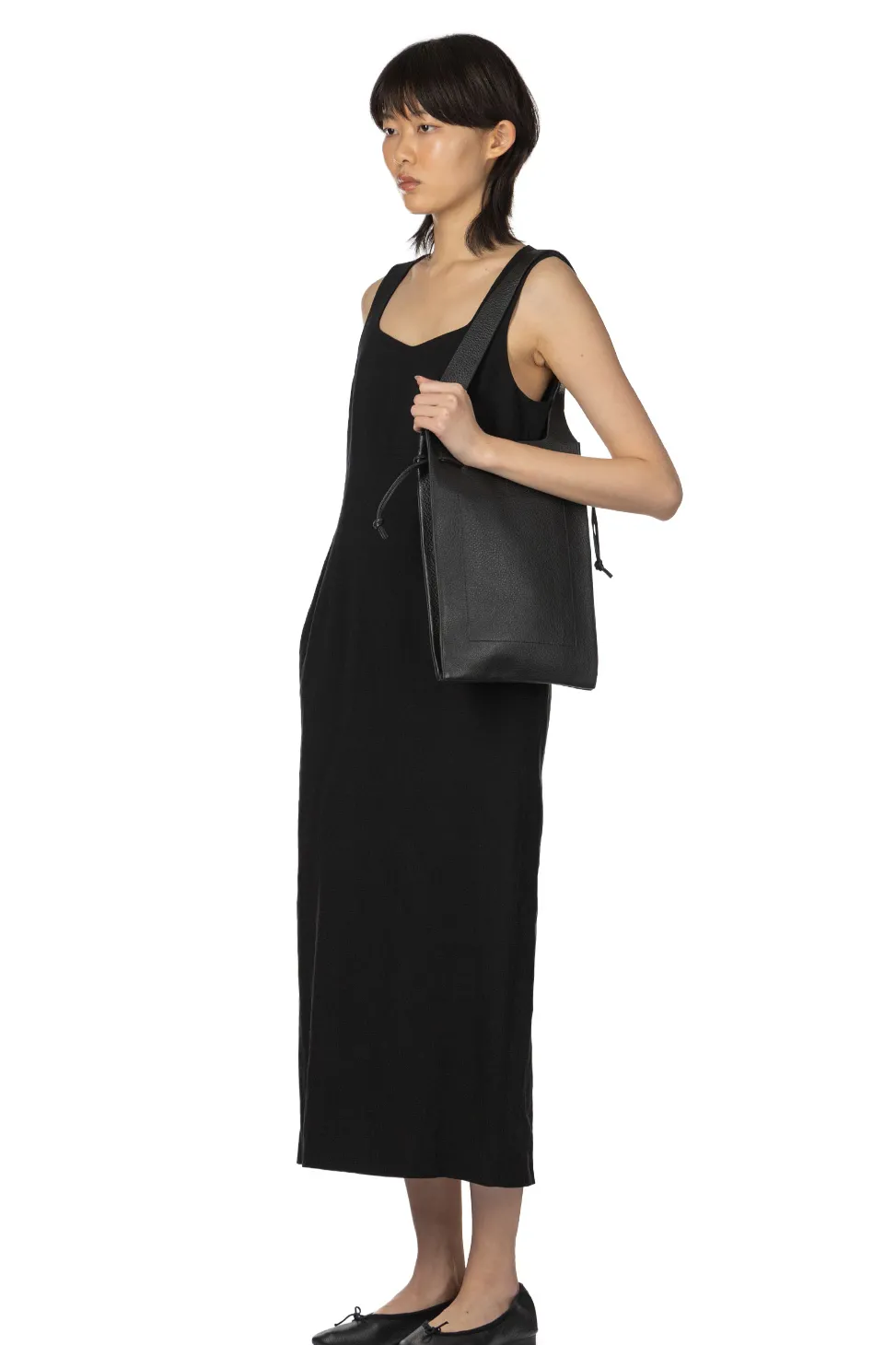 Best AURALEE Hard Twist Cotton Linen Garardine Dress - Black