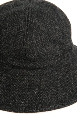 Clearance OrSlow Harris Tweed Hat - Black
