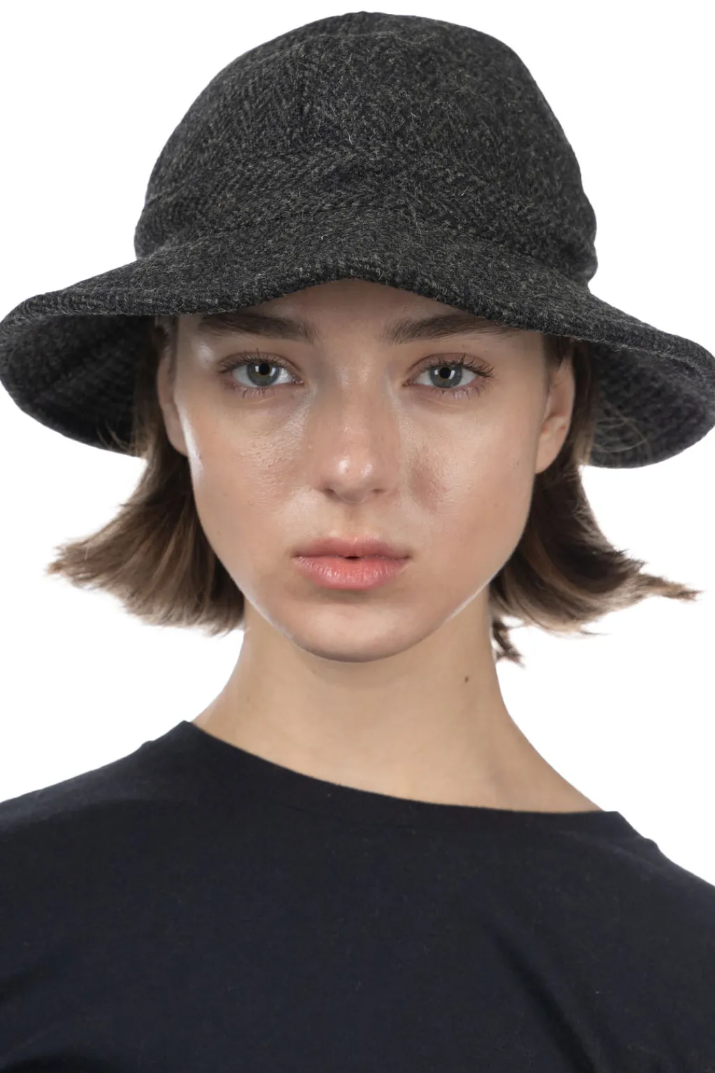 Discount OrSlow Harris Tweed Hat - Black