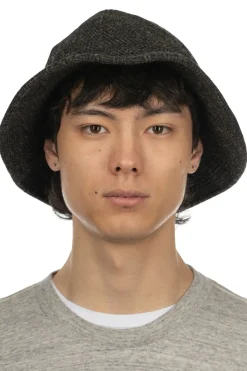 Clearance OrSlow Harris Tweed Hat - Black