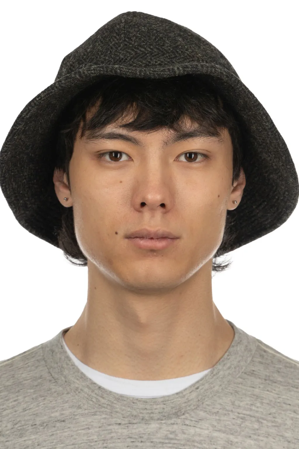 Clearance OrSlow Harris Tweed Hat - Black