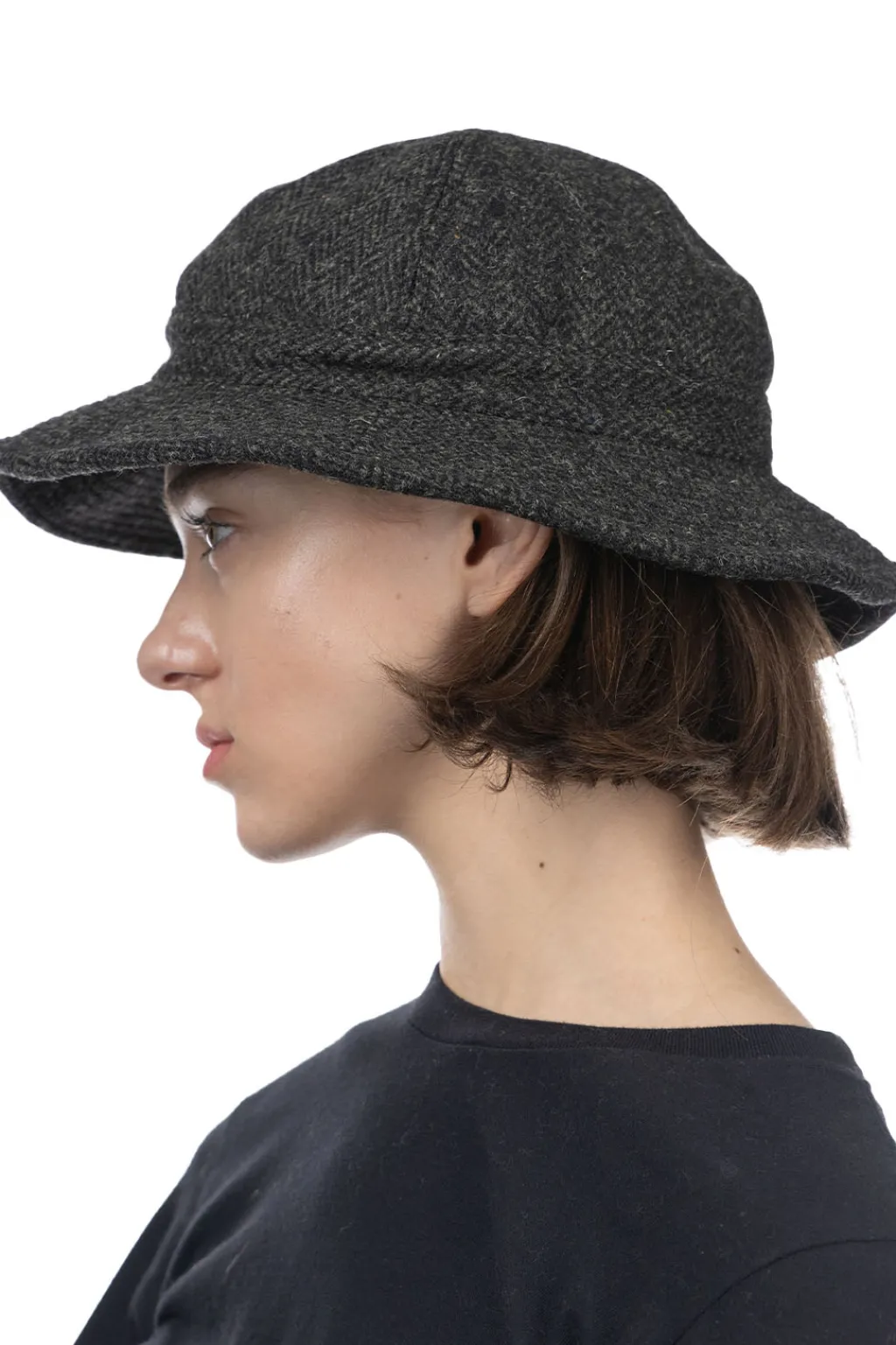 Discount OrSlow Harris Tweed Hat - Black