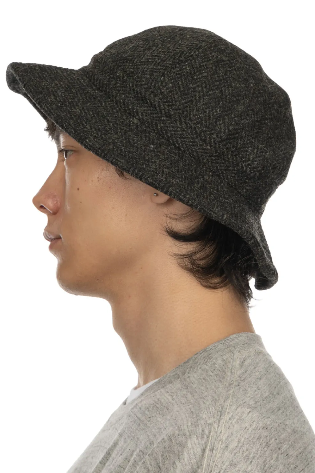 Clearance OrSlow Harris Tweed Hat - Black