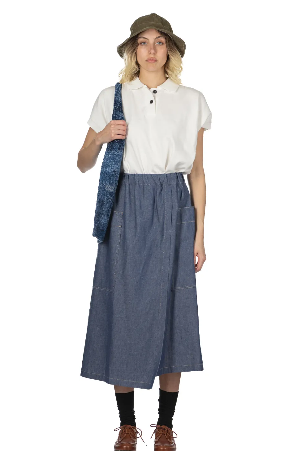 Fashion nicholson & nicholson HEART-DENIM Skirt - Blue