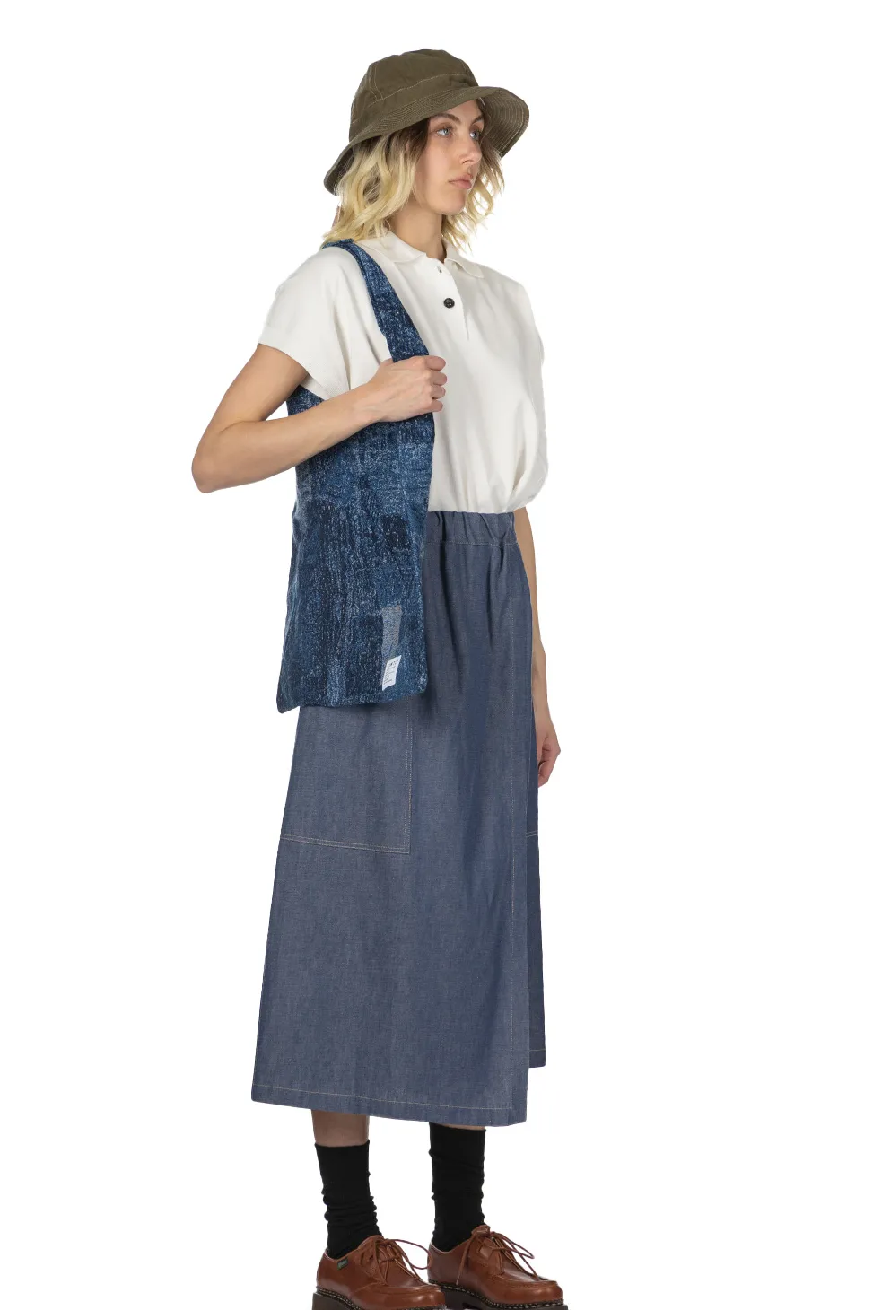 Fashion nicholson & nicholson HEART-DENIM Skirt - Blue
