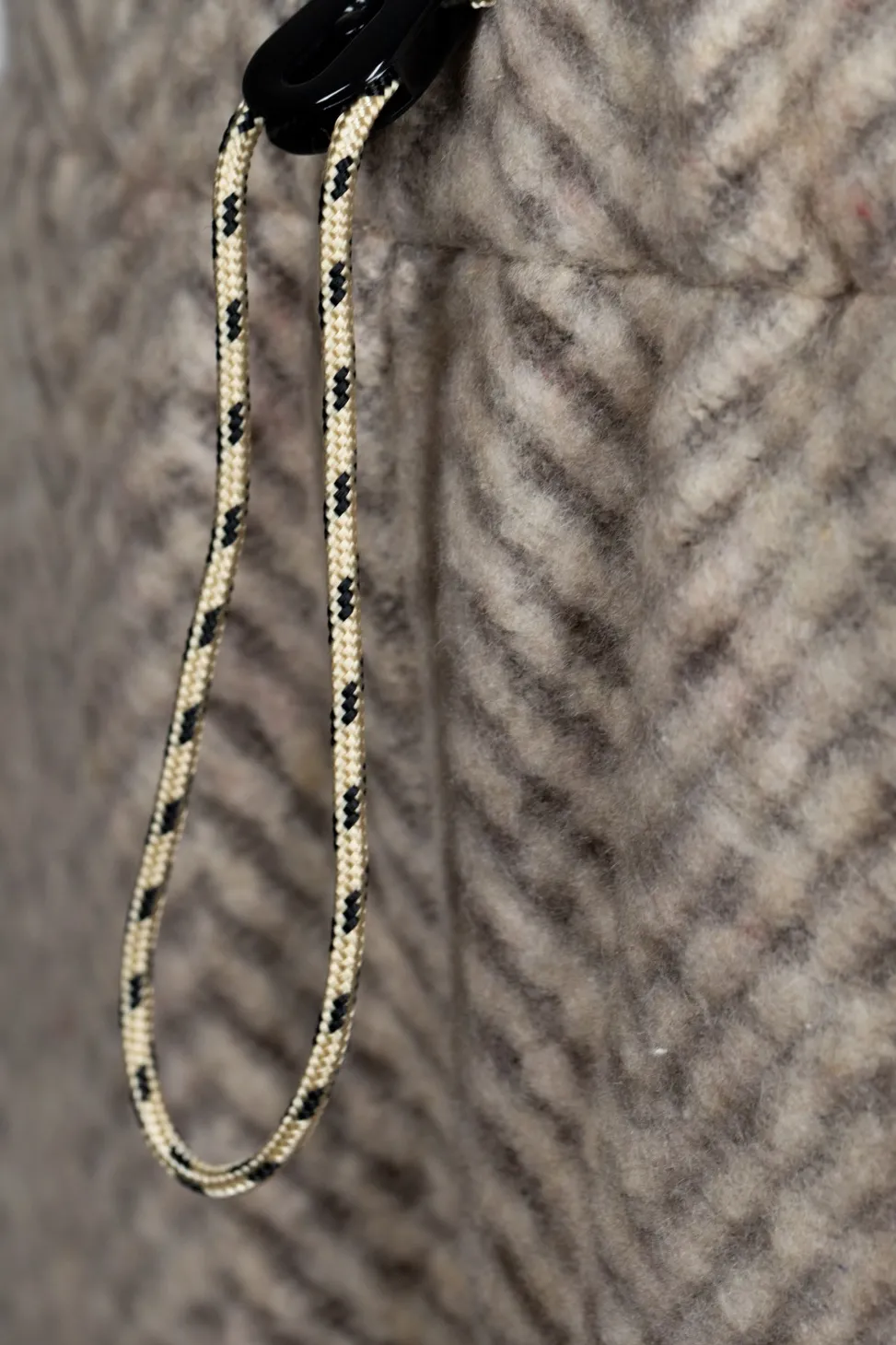 New Kapital Herringbone Heavy Fleece Easy Tapered Pants - Beige x Khaki