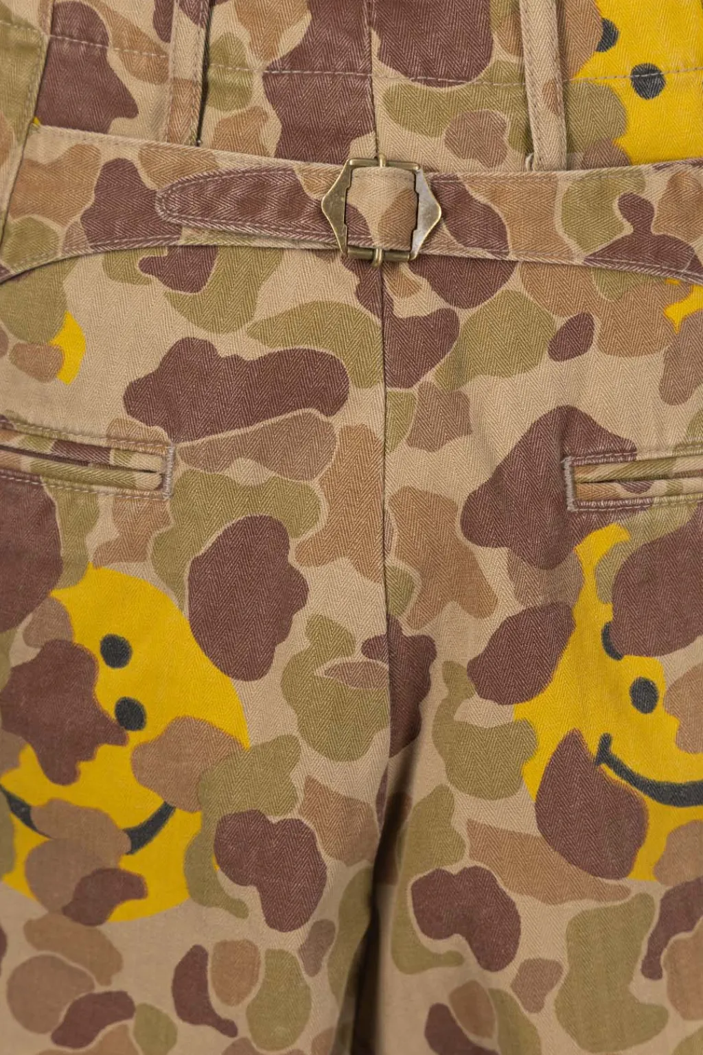 Sale Kapital Herringbong HAPPY PEEK-A-BOO Camo NIME Pants