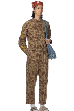 Sale Kapital Herringbong HAPPY PEEK-A-BOO Camo NIME Pants