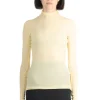 Online AURALEE HIGH GAUGE SHEER RIB TURTLE NECK L/S TEE - Yellow
