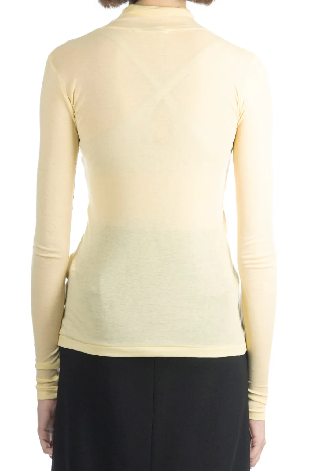 Online AURALEE HIGH GAUGE SHEER RIB TURTLE NECK L/S TEE - Yellow
