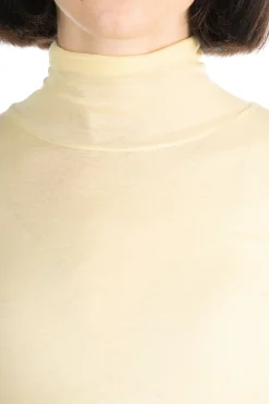 Online AURALEE HIGH GAUGE SHEER RIB TURTLE NECK L/S TEE - Yellow