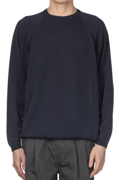 New Still by Hand High Twist Cotton Sweater - Navy