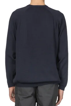 New Still by Hand High Twist Cotton Sweater - Navy