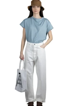 Sale OrSlow High Waist Original Selvedge White Denim