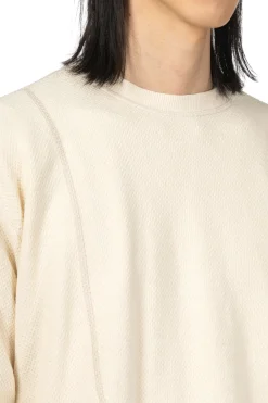 Fashion Tigre Brocante Honeycomb Waffle 3 Seam LS Pullover - Natural