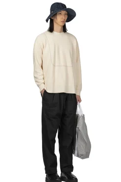 Fashion Tigre Brocante Honeycomb Waffle 3 Seam LS Pullover - Natural