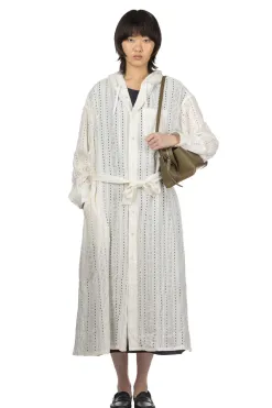 Clearance Engineered Garments Hooded BD Dress - White Rayon Embroidery Eyelet