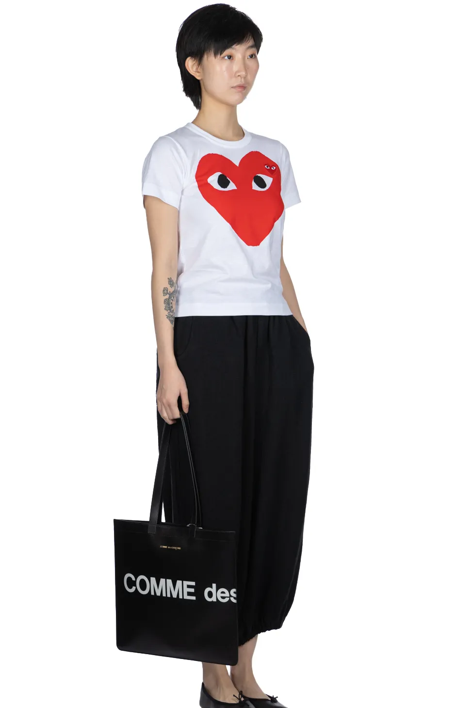 Best Comme Des Garcons Wallets Huge Logo Bag - Black